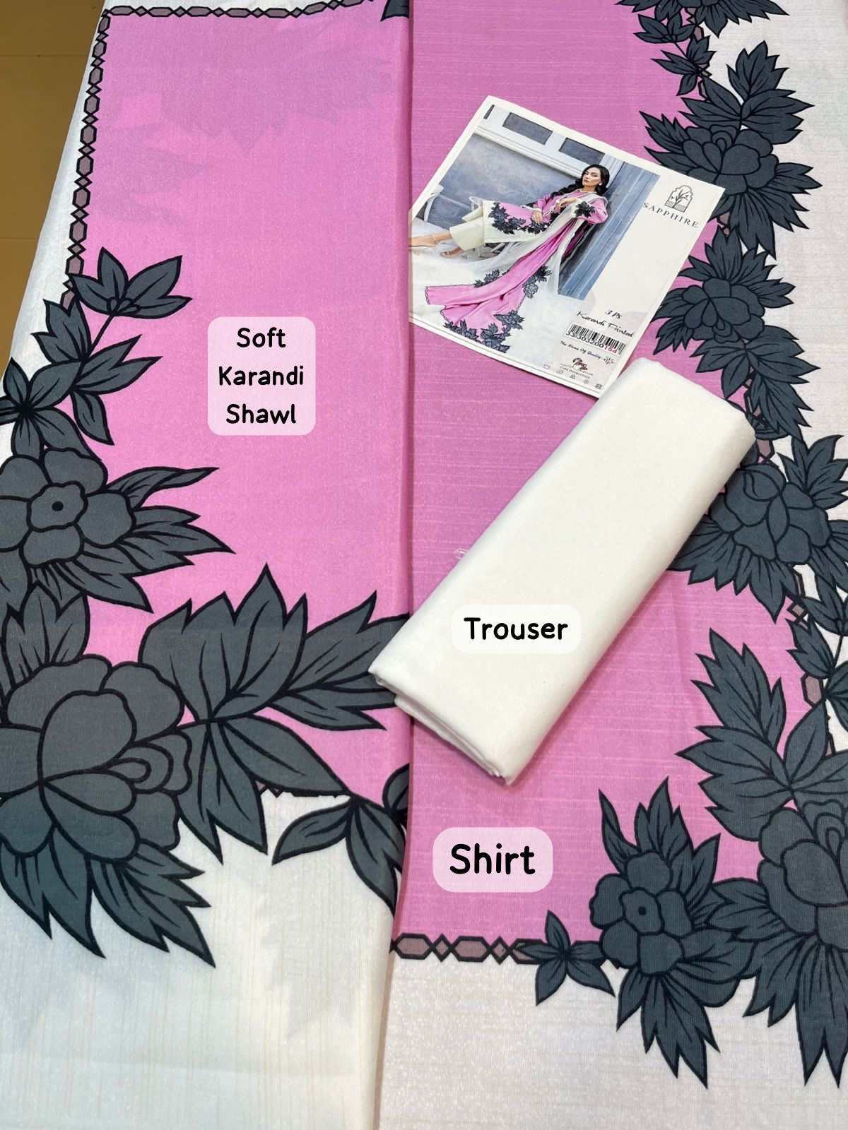 SAPPHIRE 3PC UNSTITCHED DRESS